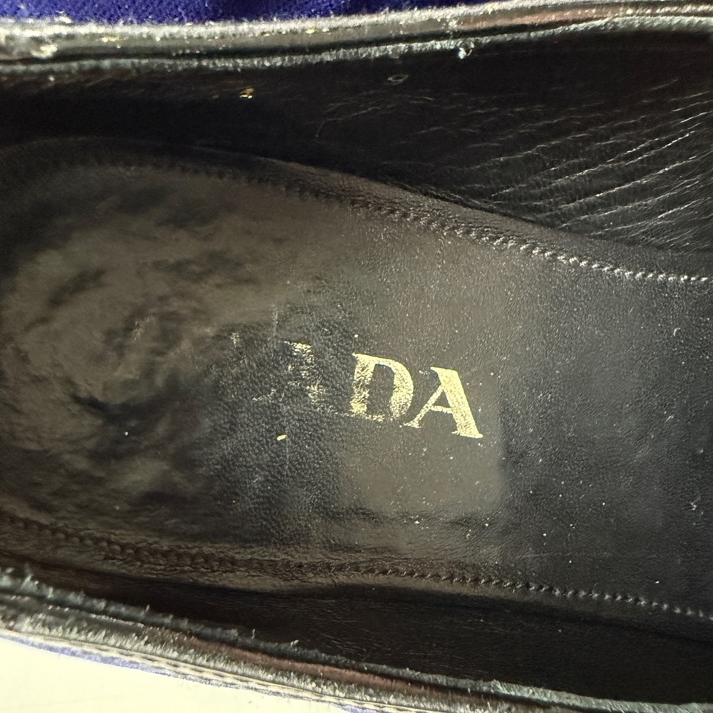 Prada Blue-Purple Velvet Tassel Smoking Shoes Loafers Size 9 - Picture 4 of 9